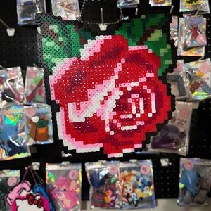 Pixel Art Rose Wall Art